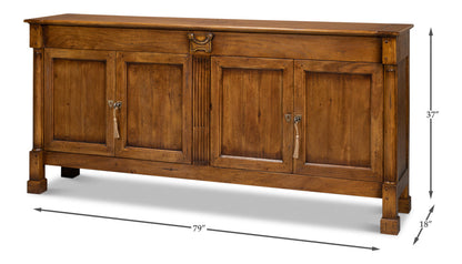 Caracole Credenza Fruitwood Cabinet for Living Room-Sideboards-Sarreid-LOOMLAN