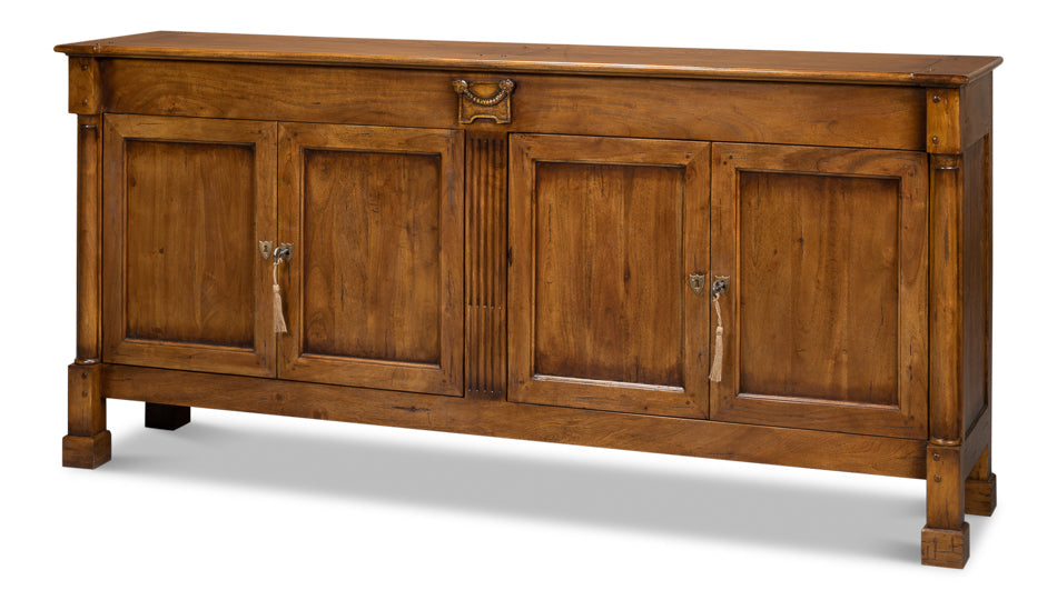 Caracole Credenza Fruitwood Cabinet for Living Room-Sideboards-Sarreid-LOOMLAN