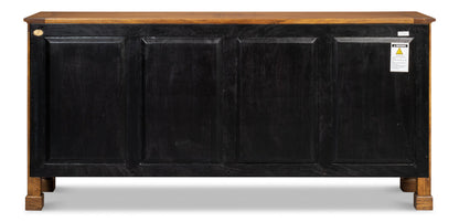 Caracole Credenza Fruitwood Cabinet for Living Room-Sideboards-Sarreid-LOOMLAN