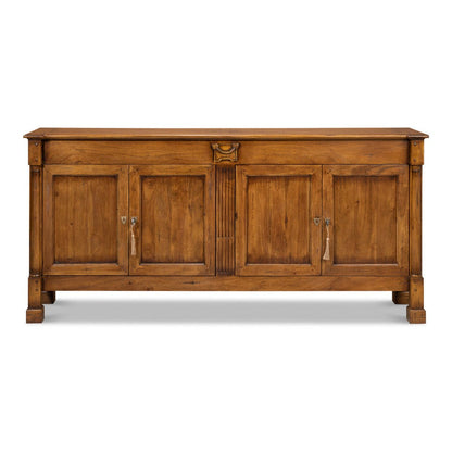 Caracole Credenza Fruitwood Cabinet for Living Room-Sideboards-Sarreid-LOOMLAN