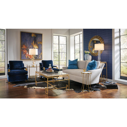 Wildwood Carley Clear Glass Top Round Side Table