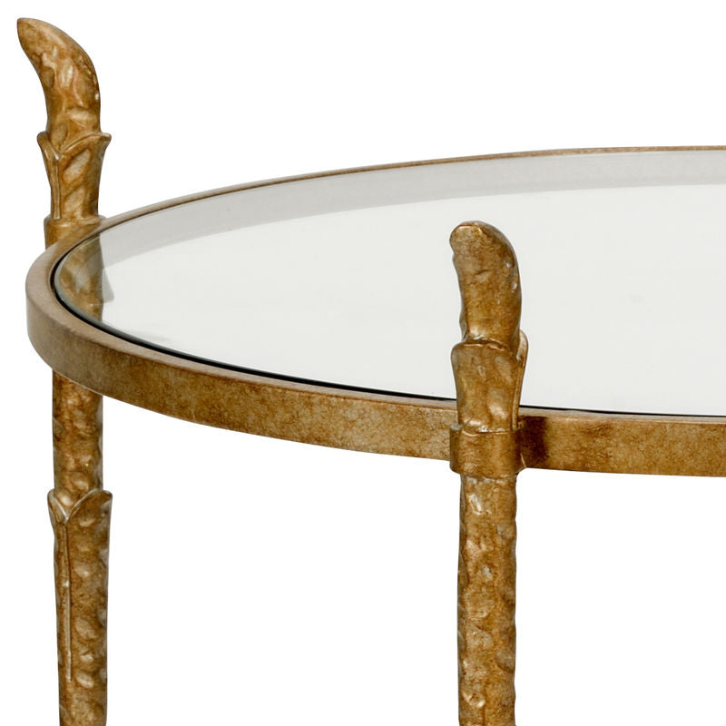 Wildwood Carley Clear Glass Top Round Side Table