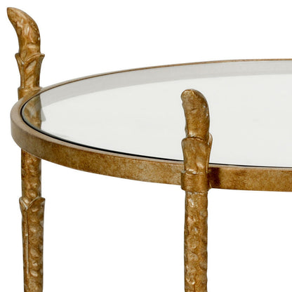 Wildwood Carley Clear Glass Top Round Side Table