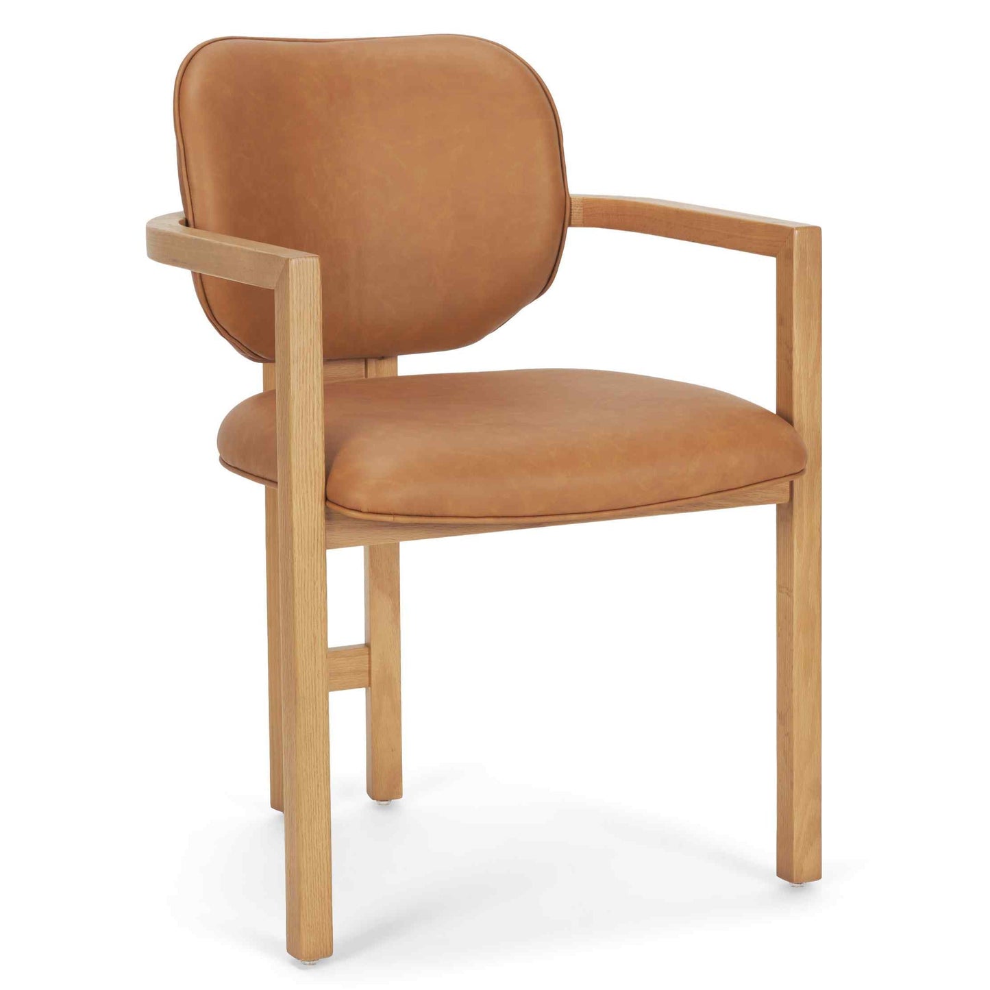 Mercana Carlisle Curved Back Leather Dining Armchair 2PC