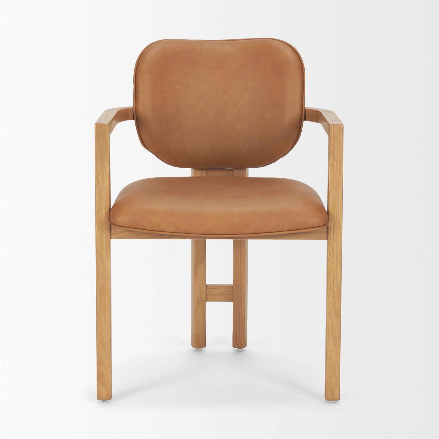 Mercana Carlisle Curved Back Leather Dining Armchair 2PC