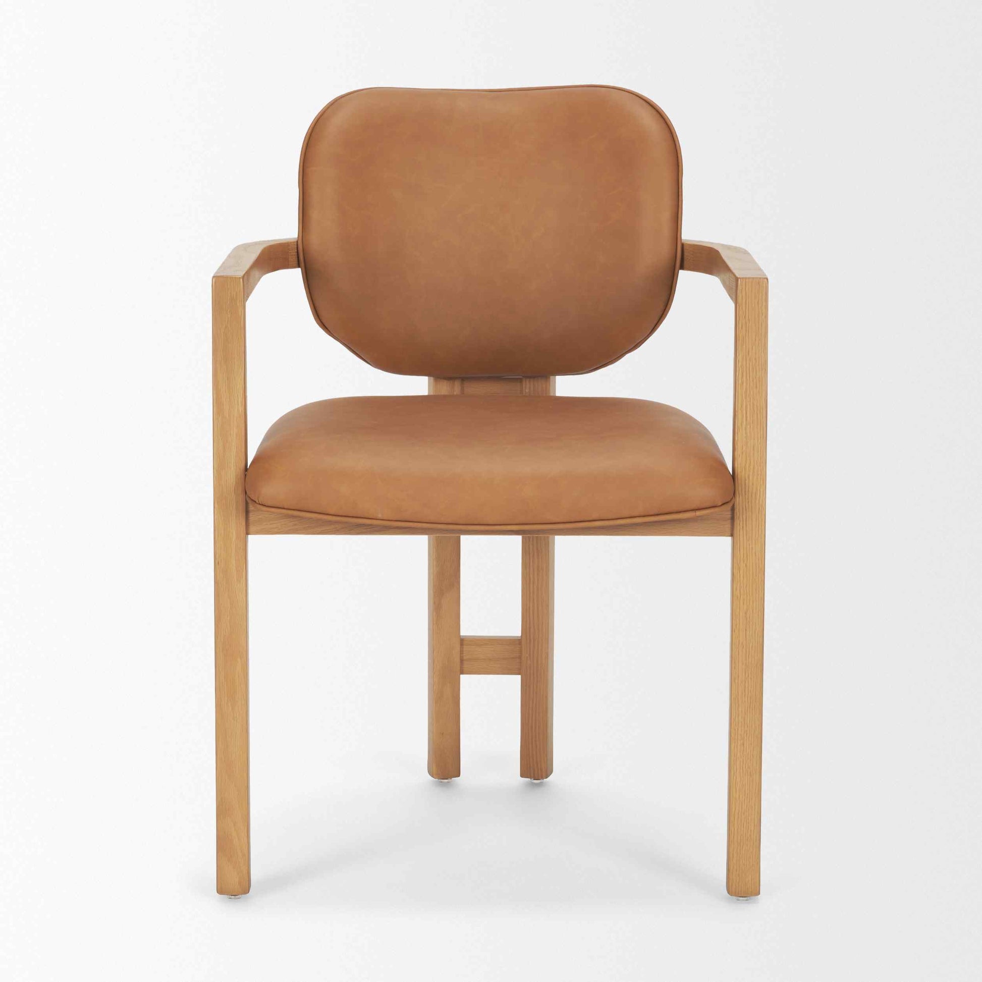 Mercana Carlisle Curved Back Leather Dining Armchair 2PC