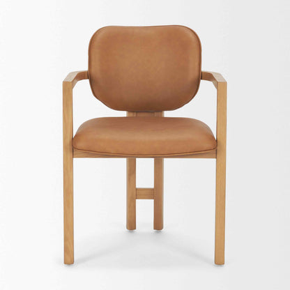 Mercana Carlisle Curved Back Leather Dining Armchair 2PC