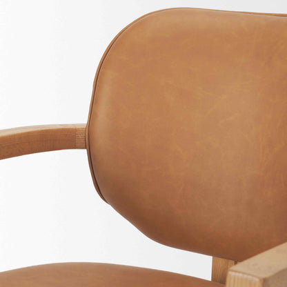 Mercana Carlisle Curved Back Leather Dining Armchair 2PC