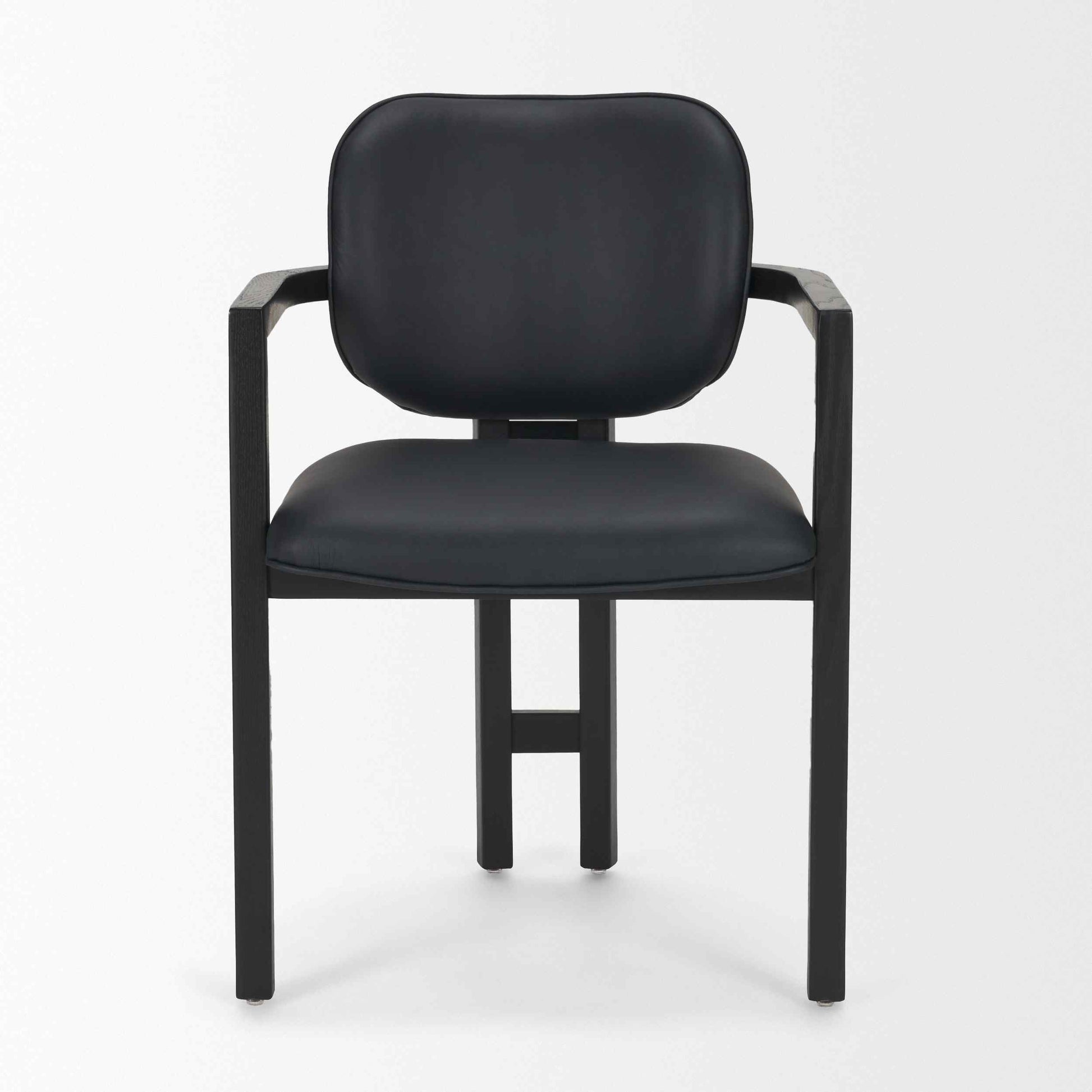 Mercana Carlisle Curved Back Leather Dining Armchair 2PC