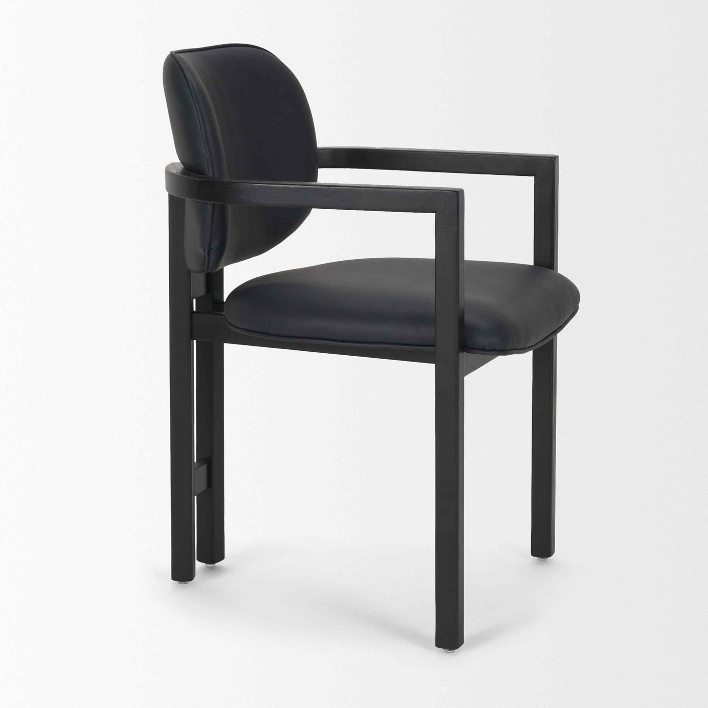 Mercana Carlisle Curved Back Leather Dining Armchair 2PC