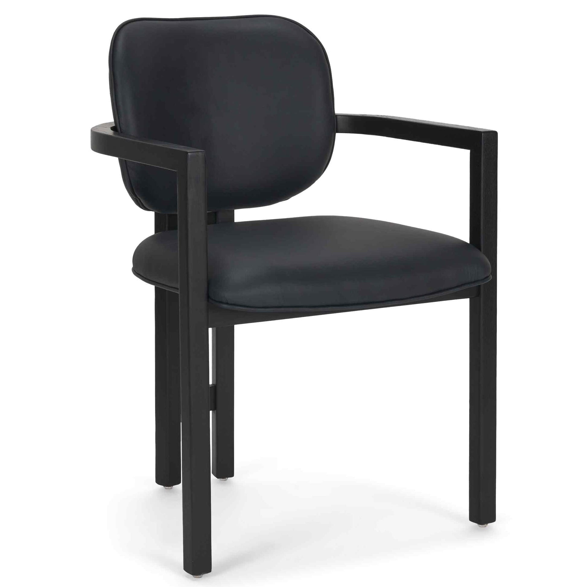 Mercana Carlisle Curved Back Leather Dining Armchair 2PC