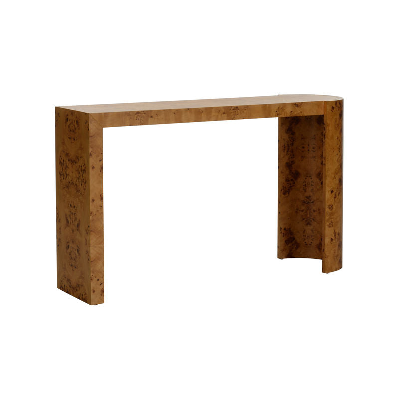 Chelsea House Carnegie Unique Shaped Wood Console Table