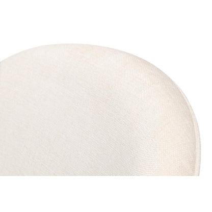 Caro Cream Performance Fabric Armless Dining Chair