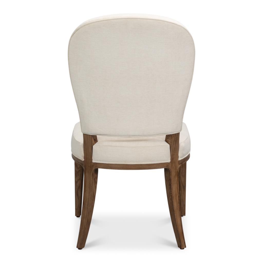 Caro Cream Performance Fabric Armless Dining Chair