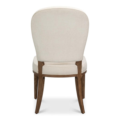 Caro Cream Performance Fabric Armless Dining Chair