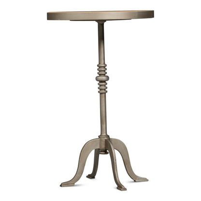 Sarreid Carolina Leaf Aluminum Base Round Side Table