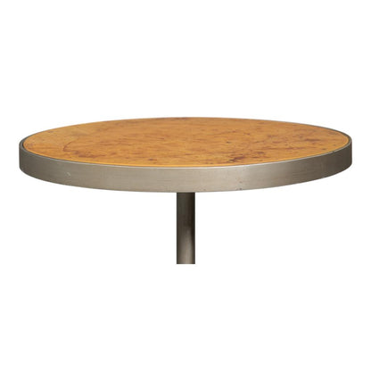 Sarreid Carolina Leaf Aluminum Base Round Side Table