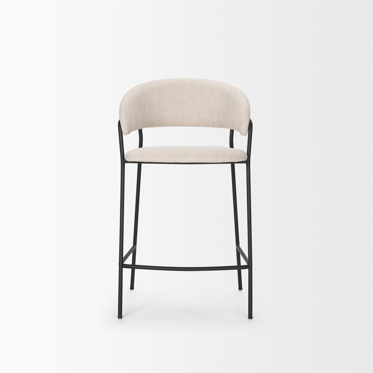 Mercana Carolyn Oatmeal Fabric Counter Stool