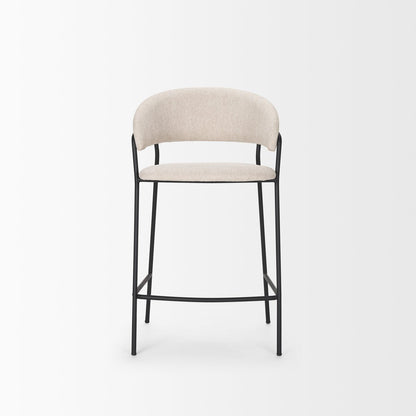 Mercana Carolyn Oatmeal Fabric Counter Stool