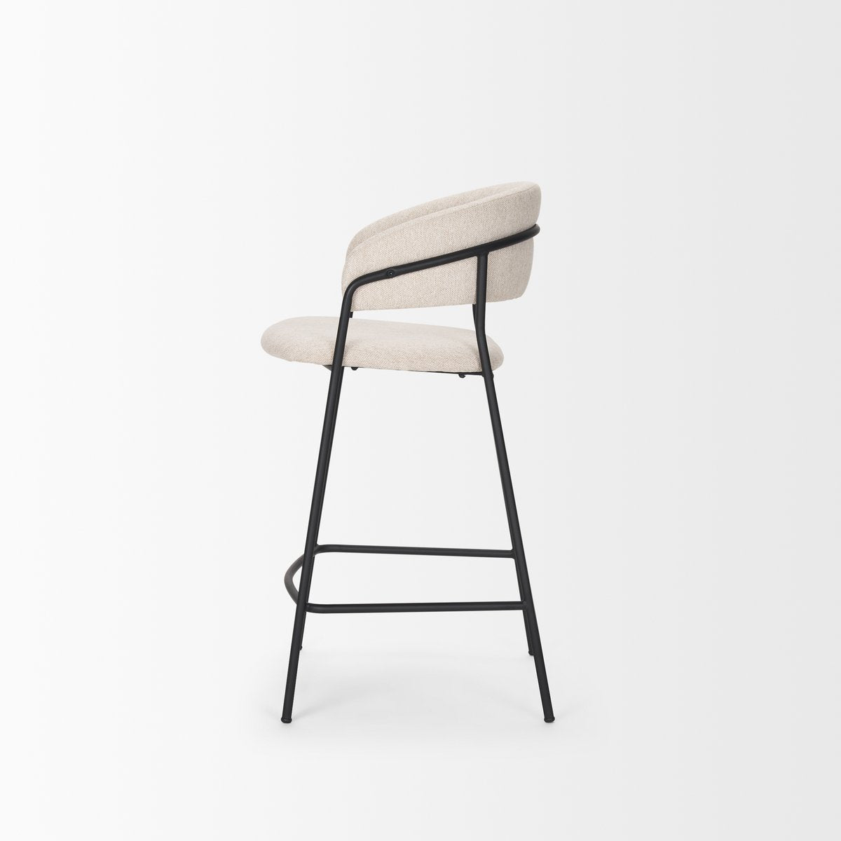 Mercana Carolyn Oatmeal Fabric Counter Stool
