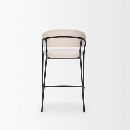Mercana Carolyn Oatmeal Fabric Counter Stool