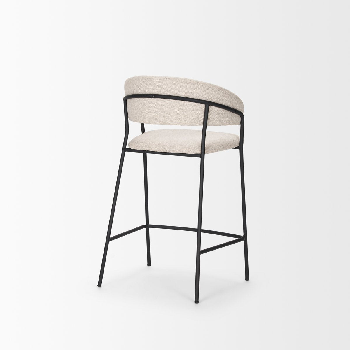 Mercana Carolyn Oatmeal Fabric Counter Stool