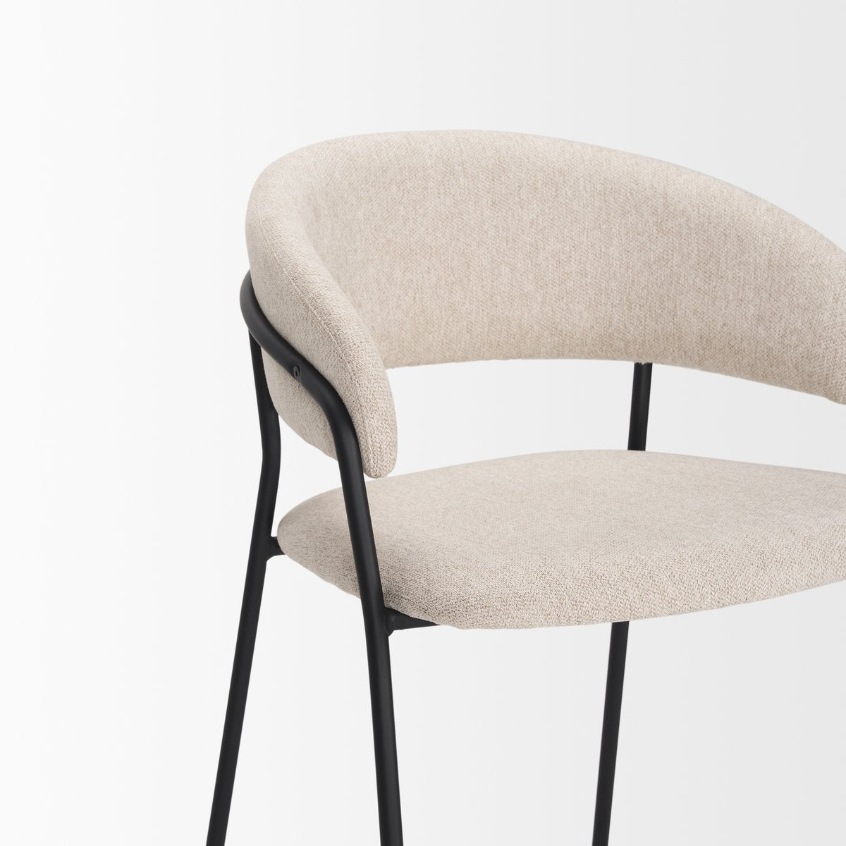 Mercana Carolyn Oatmeal Fabric Counter Stool