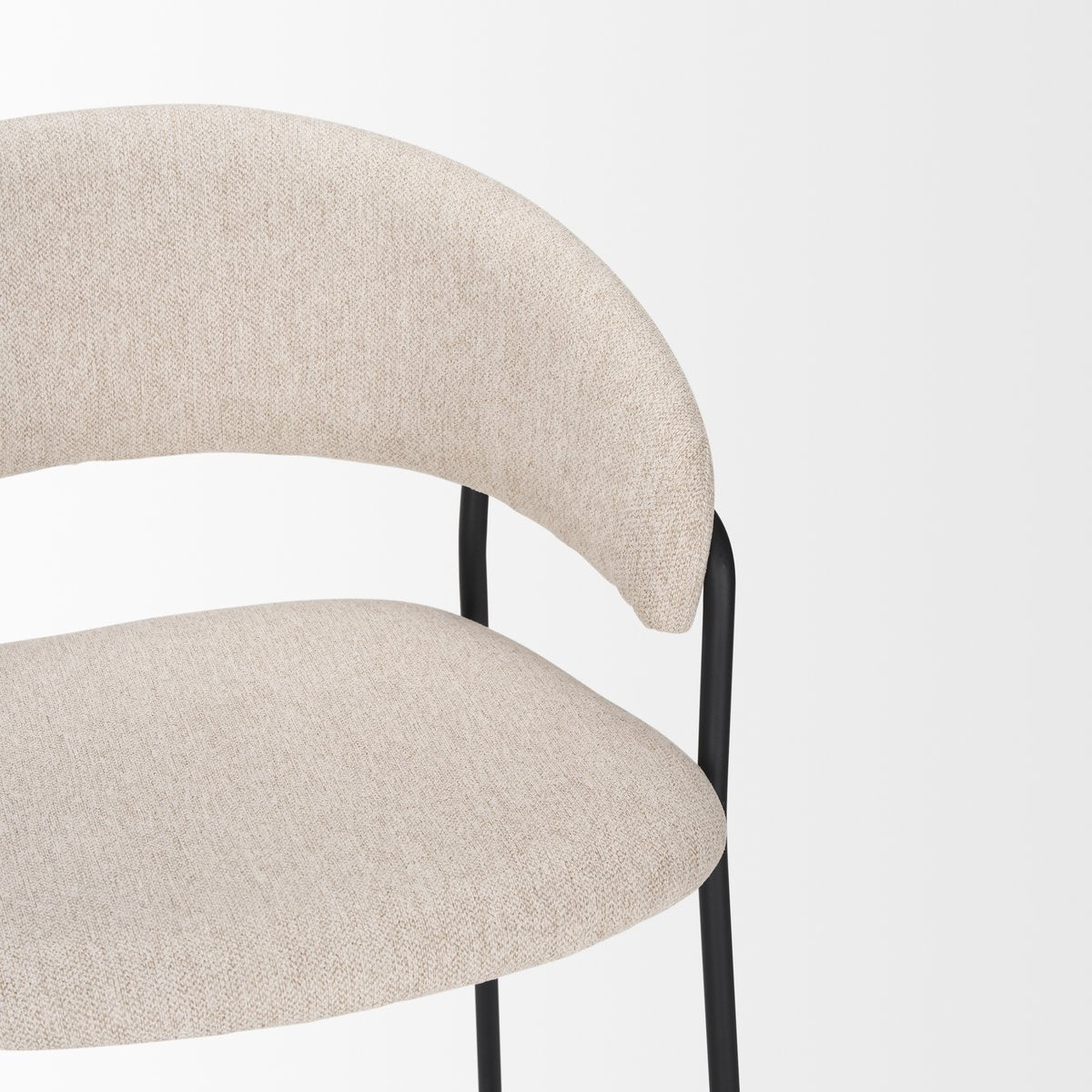 Mercana Carolyn Oatmeal Fabric Counter Stool