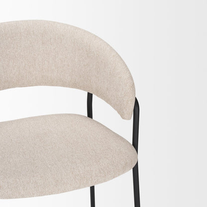 Mercana Carolyn Oatmeal Fabric Counter Stool