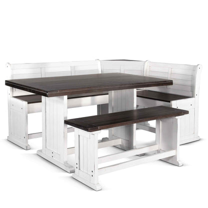 Carriage House Counter Height Breakfast Nook Set-Dining Table Sets-Sunny D-LOOMLAN