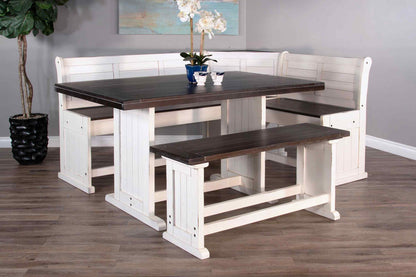 Carriage House Counter Height Breakfast Nook Set-Dining Table Sets-Sunny D-LOOMLAN
