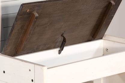 Carriage House Counter Height Breakfast Nook Set-Dining Table Sets-Sunny D-LOOMLAN