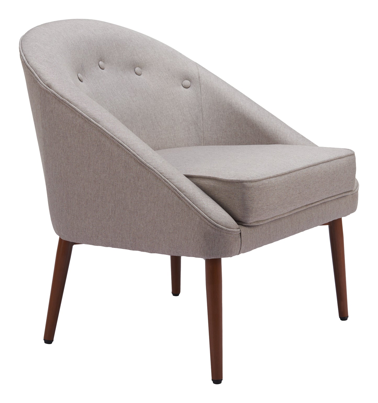 Carter Accent Chair Gray-Club Chairs-Zuo Modern-LOOMLAN