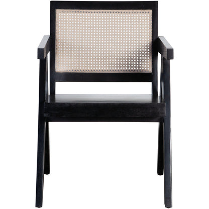 Carter Accent Chair in Solid Wood Frame in Black Finish-Club Chairs-Diamond Sofa-Sideboards and Things 