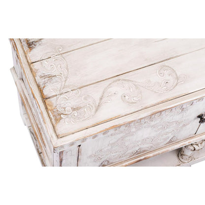 Carved Distressed White Buffet Bianca-Sideboards-Peninsula Home-LOOMLAN