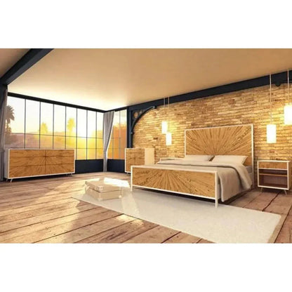 LH Home Casablanca Reclaimed Wood Frame Bed