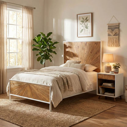 LH Home Casablanca Reclaimed Wood Frame Bed