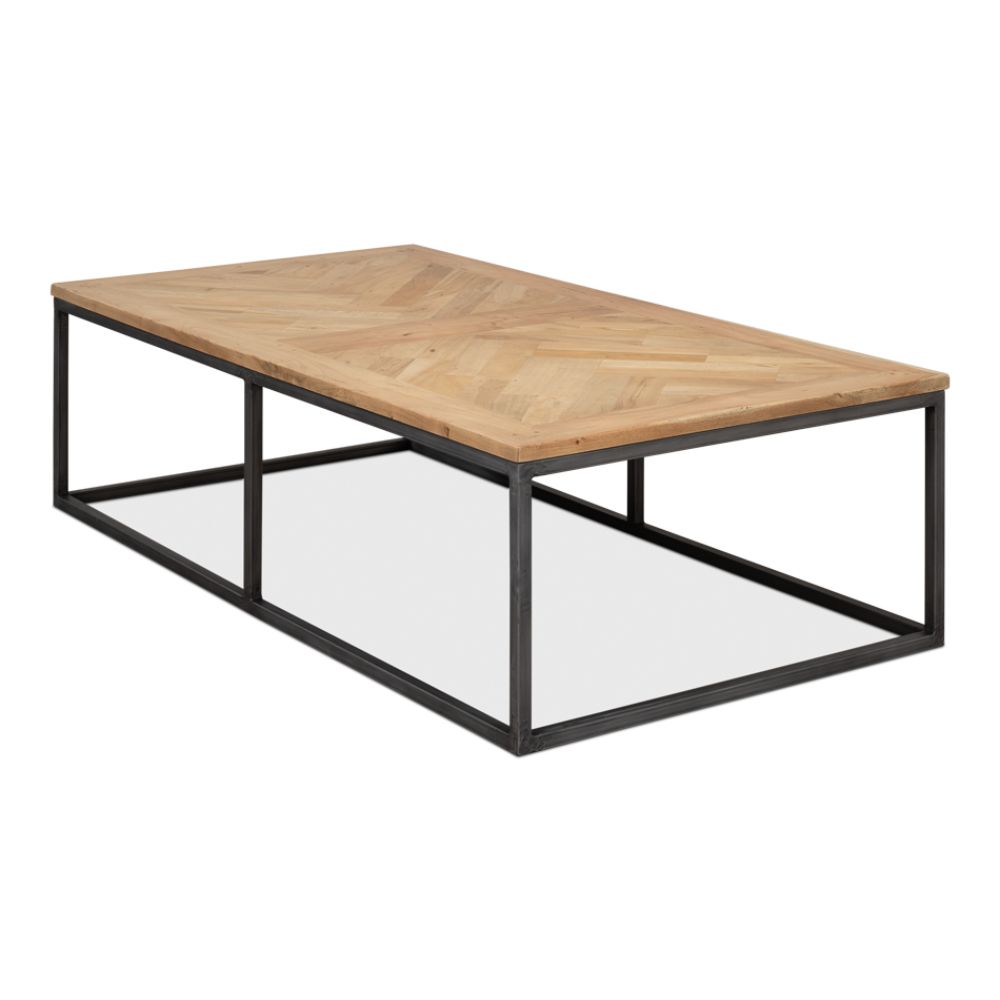 Cascade Cocktail Table Driftwood Finish-Coffee Tables-Sarreid-LOOMLAN