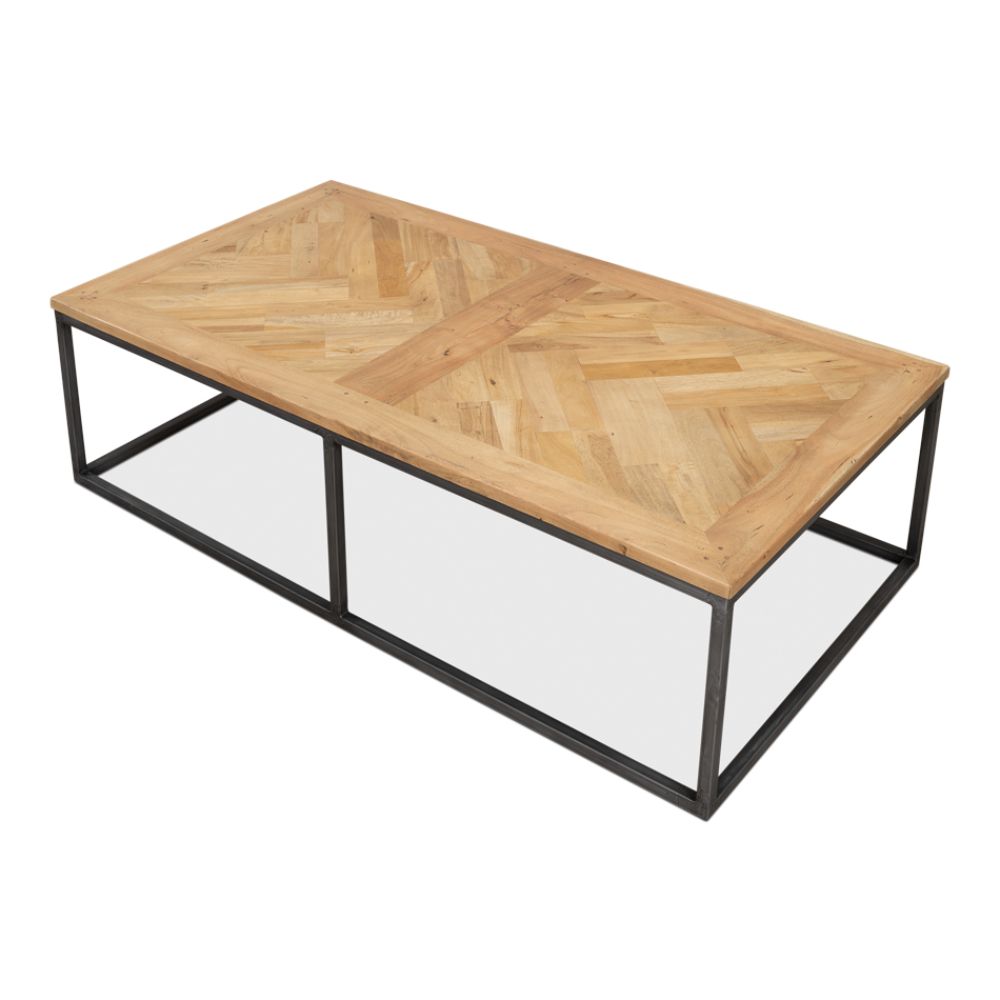 Cascade Cocktail Table Driftwood Finish-Coffee Tables-Sarreid-LOOMLAN