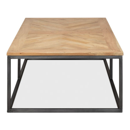 Cascade Cocktail Table Driftwood Finish-Coffee Tables-Sarreid-LOOMLAN