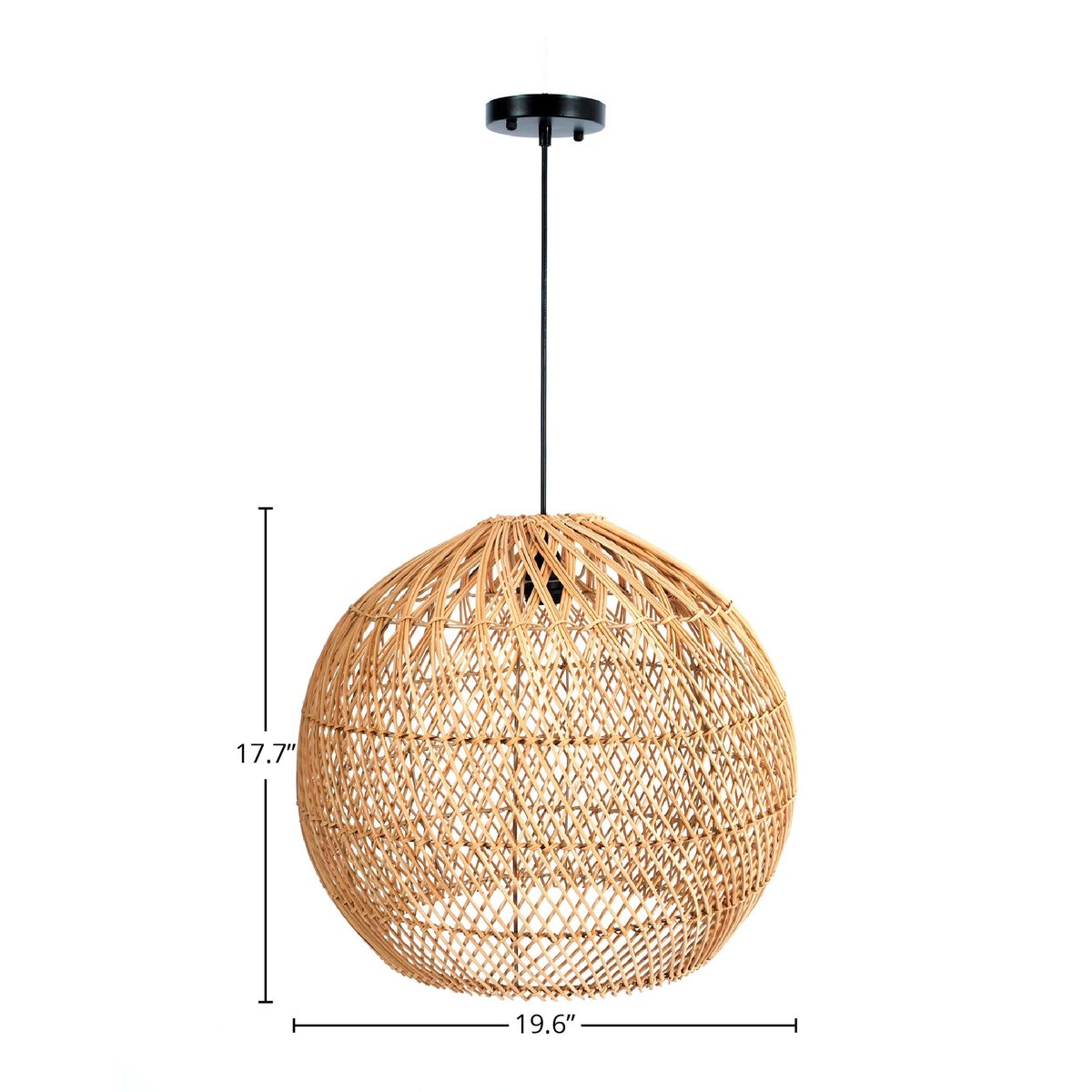 LH Home Cascade Natural Rattan Chandelier