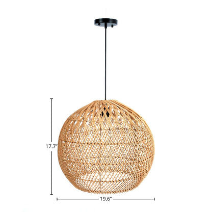 LH Home Cascade Natural Rattan Chandelier