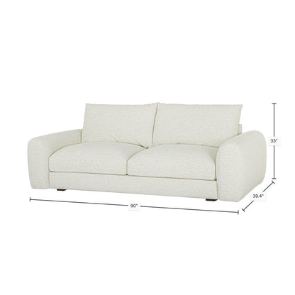LH Home Cashmere Beige Fabric Sofa