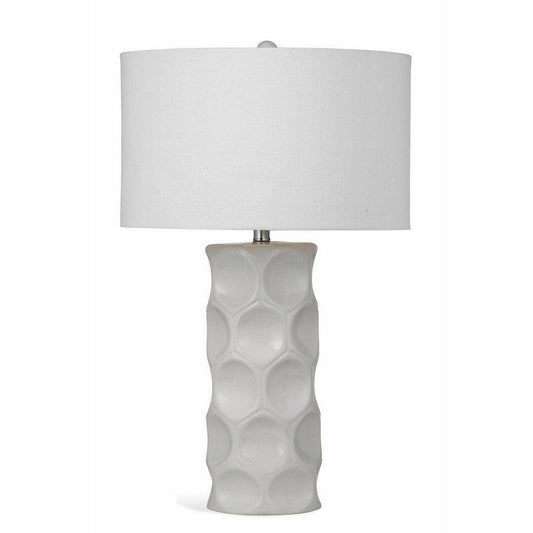 Cassidy 28" Tall Ceramic Cream Table Lamp Table Lamps Sideboards and Thangs By Bassett Mirror