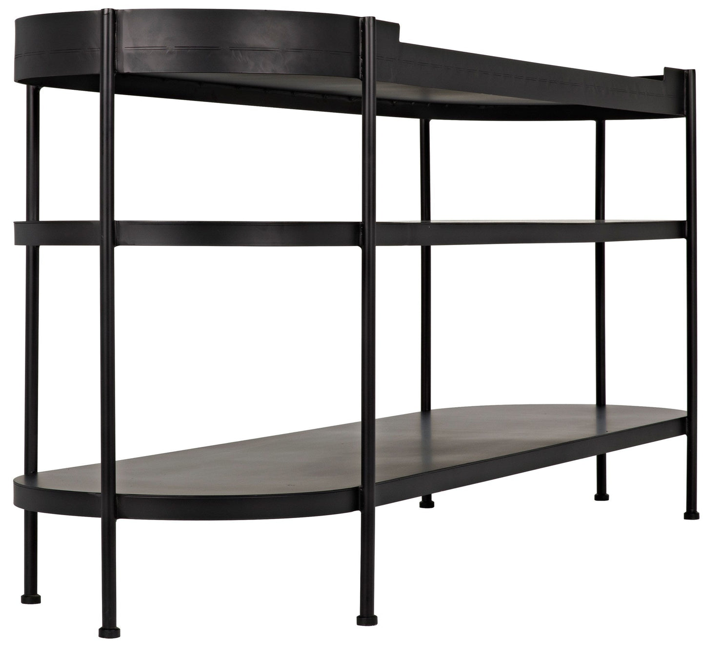 Cassio Black Steel Geometric Console Table-Console Tables-Noir-Sideboards and Things