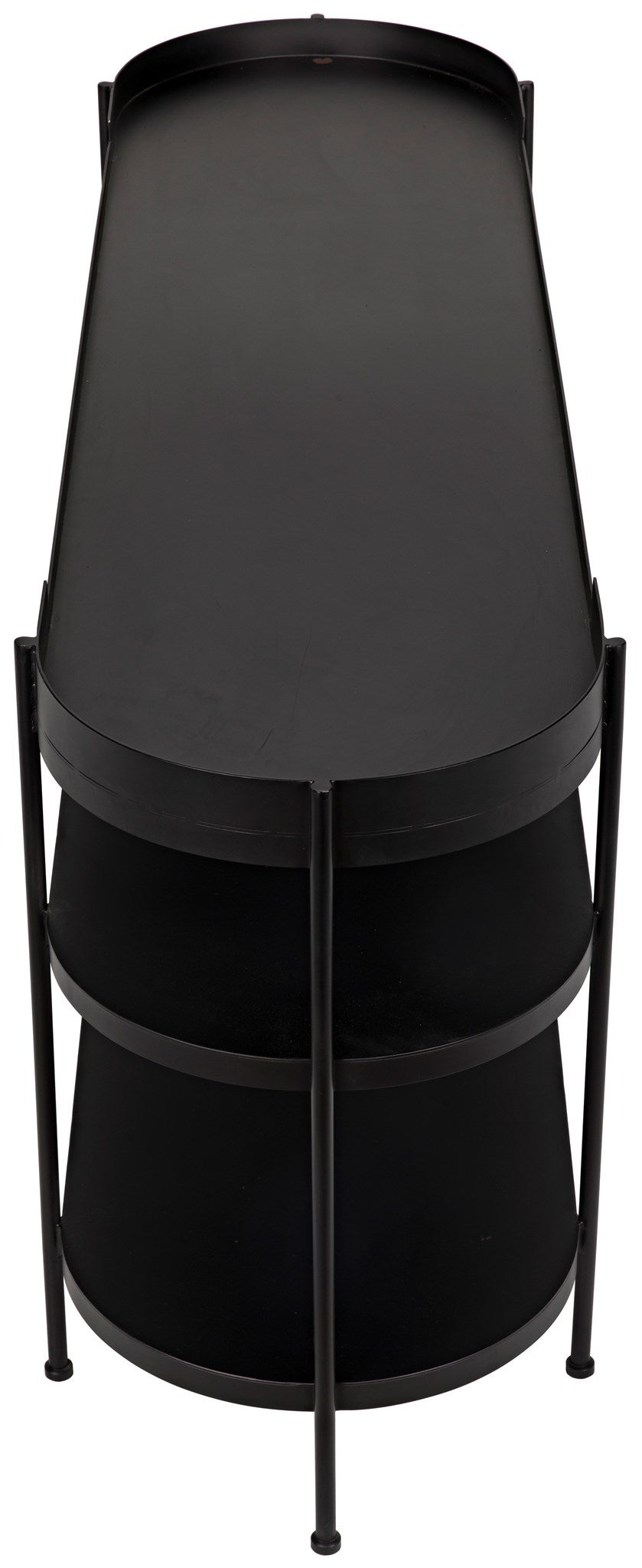 Cassio Black Steel Geometric Console Table-Console Tables-Noir-Sideboards and Things