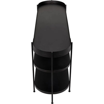 Cassio Black Steel Geometric Console Table