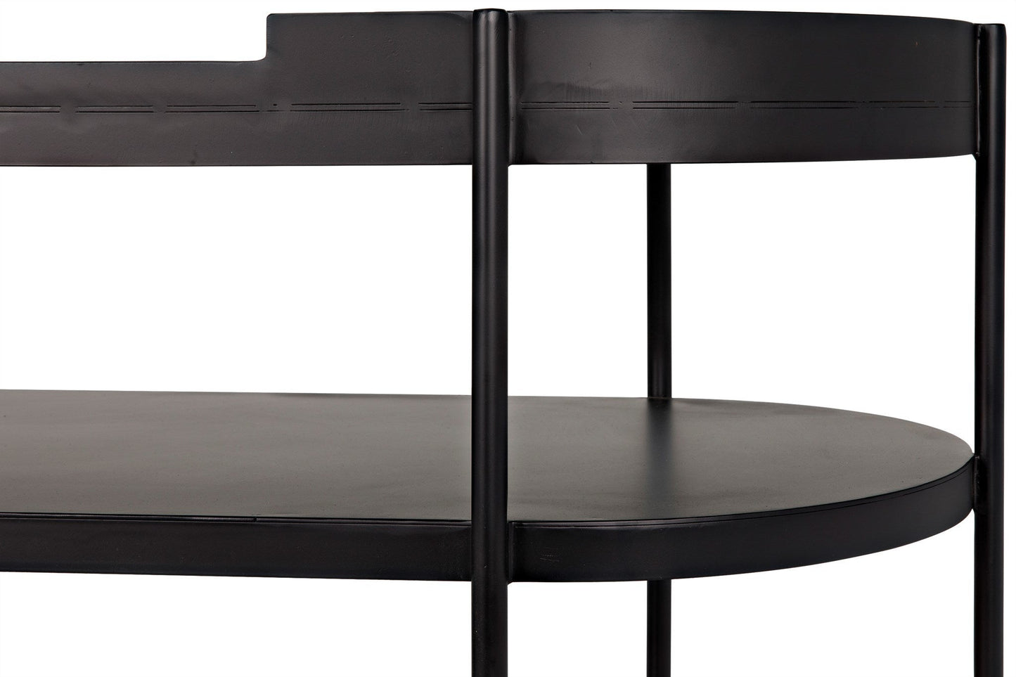 Cassio Black Steel Geometric Console Table-Console Tables-Noir-Sideboards and Things