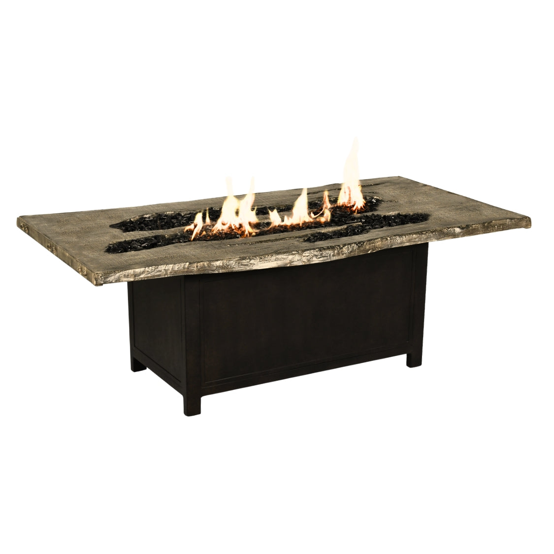 Protective Cover, Nature's Wood Rectangle Firepit Table Live Edge