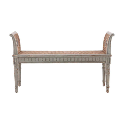 Castlewood Hand-Carved Arms Bedroom Bench